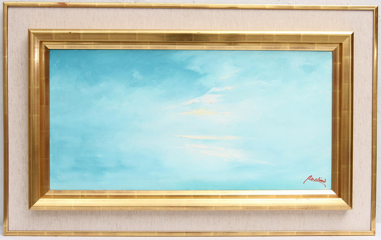 AXEL LIND. Himmel-hav. Olja på duk, signerad.