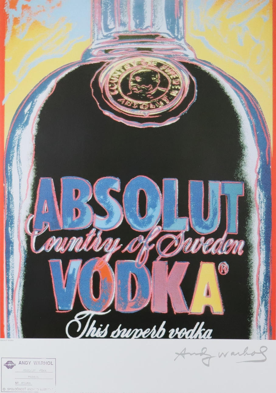 - ”Absolut Vodka” affisch av Andy Warhol.