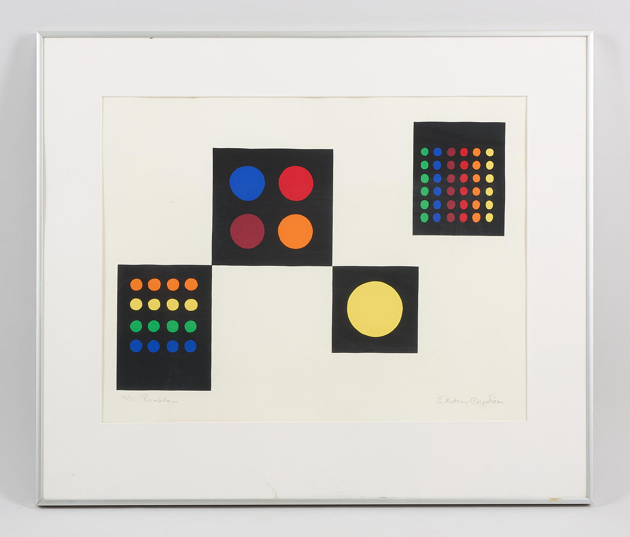 ERNST METHER-BORGSTRÖM. “Problem”, signed, silkscreen, 46/50.