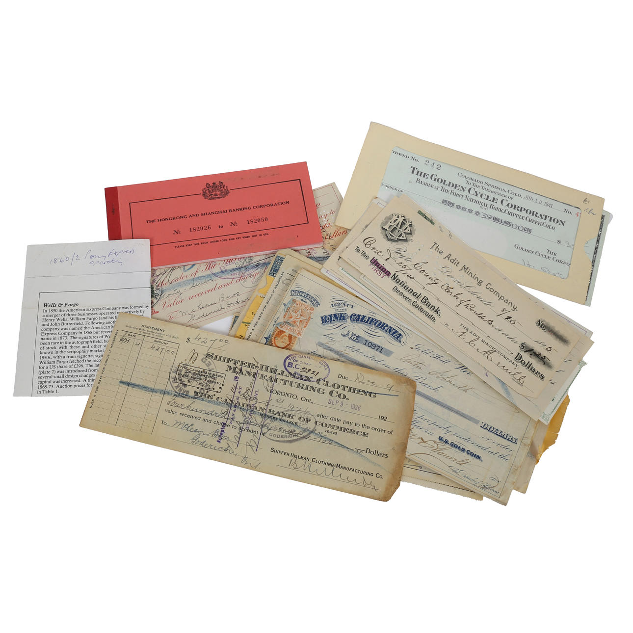 A COLLECTION OF WORLD CHEQUES (QTY).