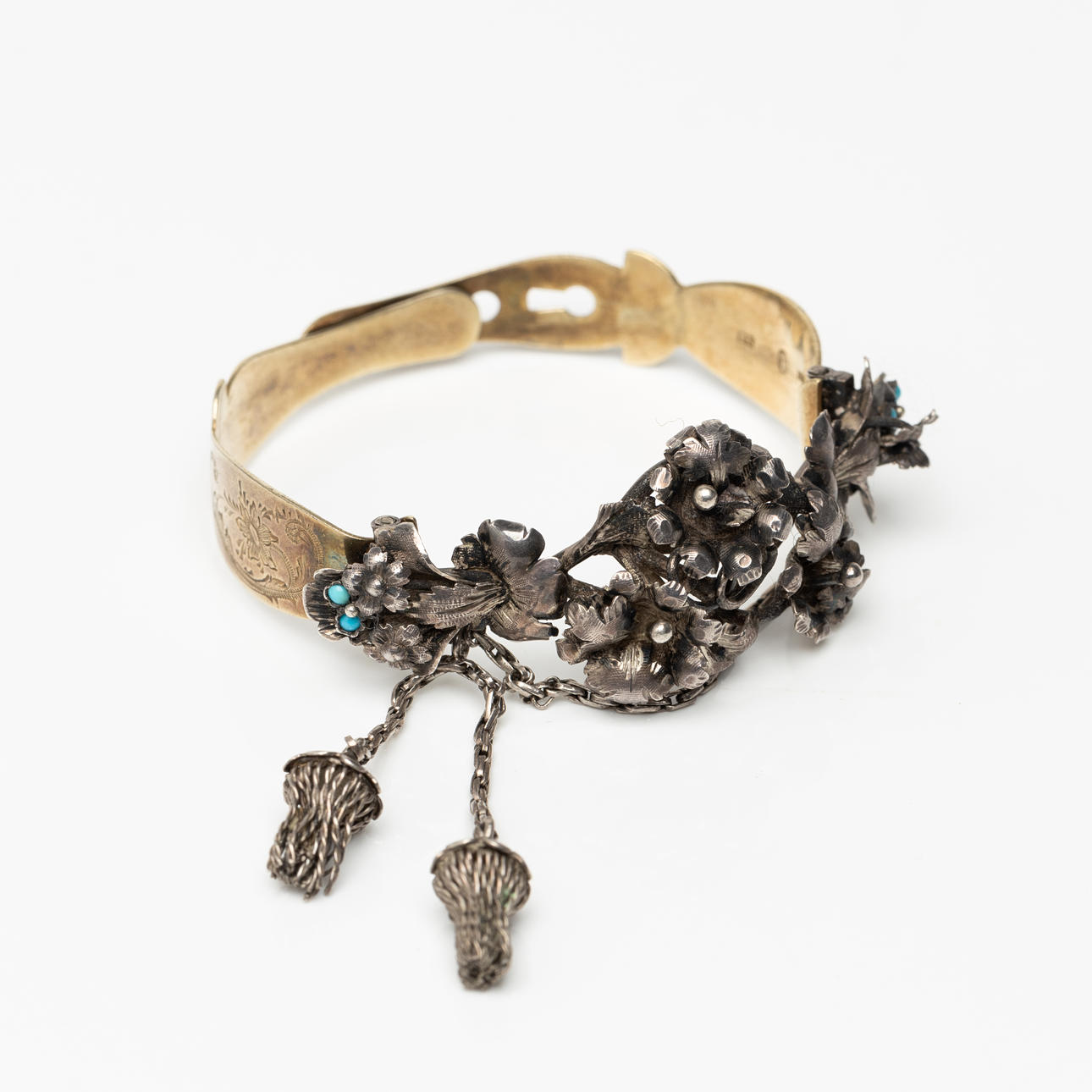 ARMBAND, silver, Nils Julin, Karlshamn, 1858.