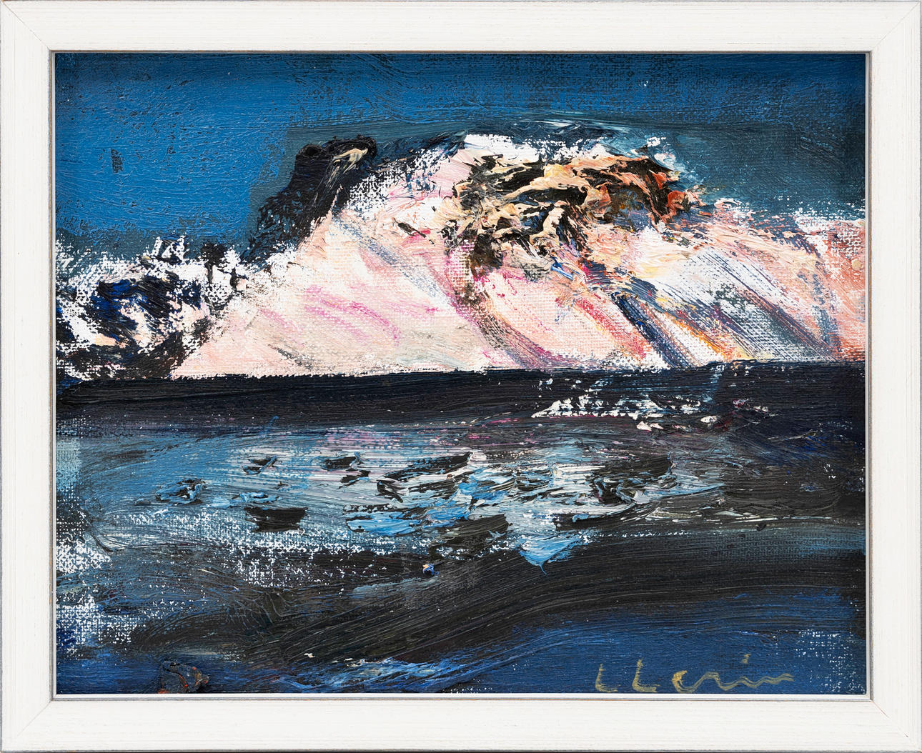 LARS LERIN, “Lofoten” oil on panel, signed and dated January 2016.