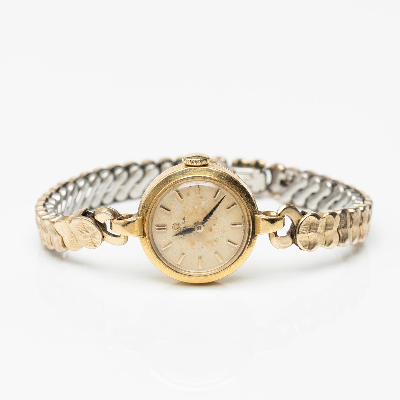 OMEGA, rannekello, manuaalinen, cal. 244, 18K kultaa, 1950-luku. Kellot ...