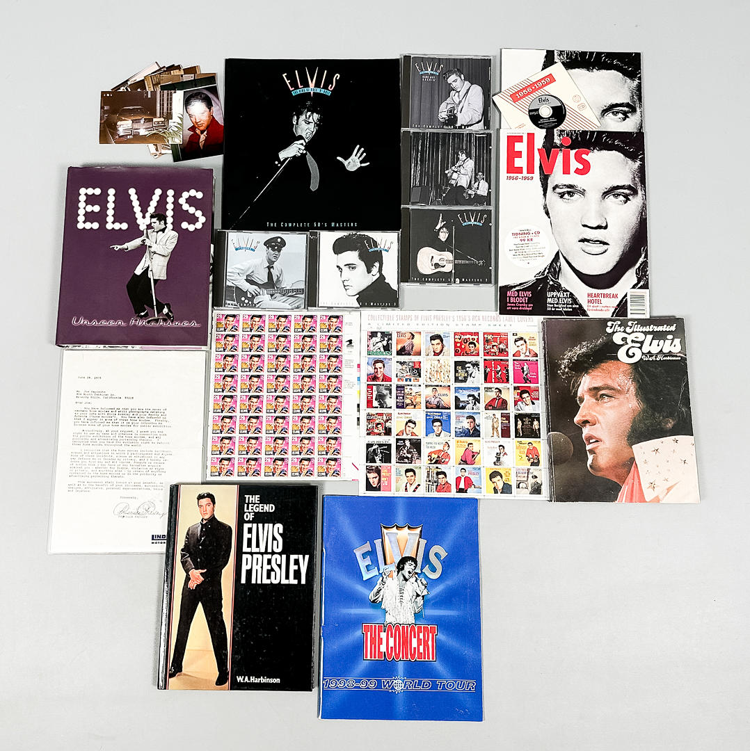 ELVIS COLLECTION, Bücher, CD, Briefmarken, Briefe.