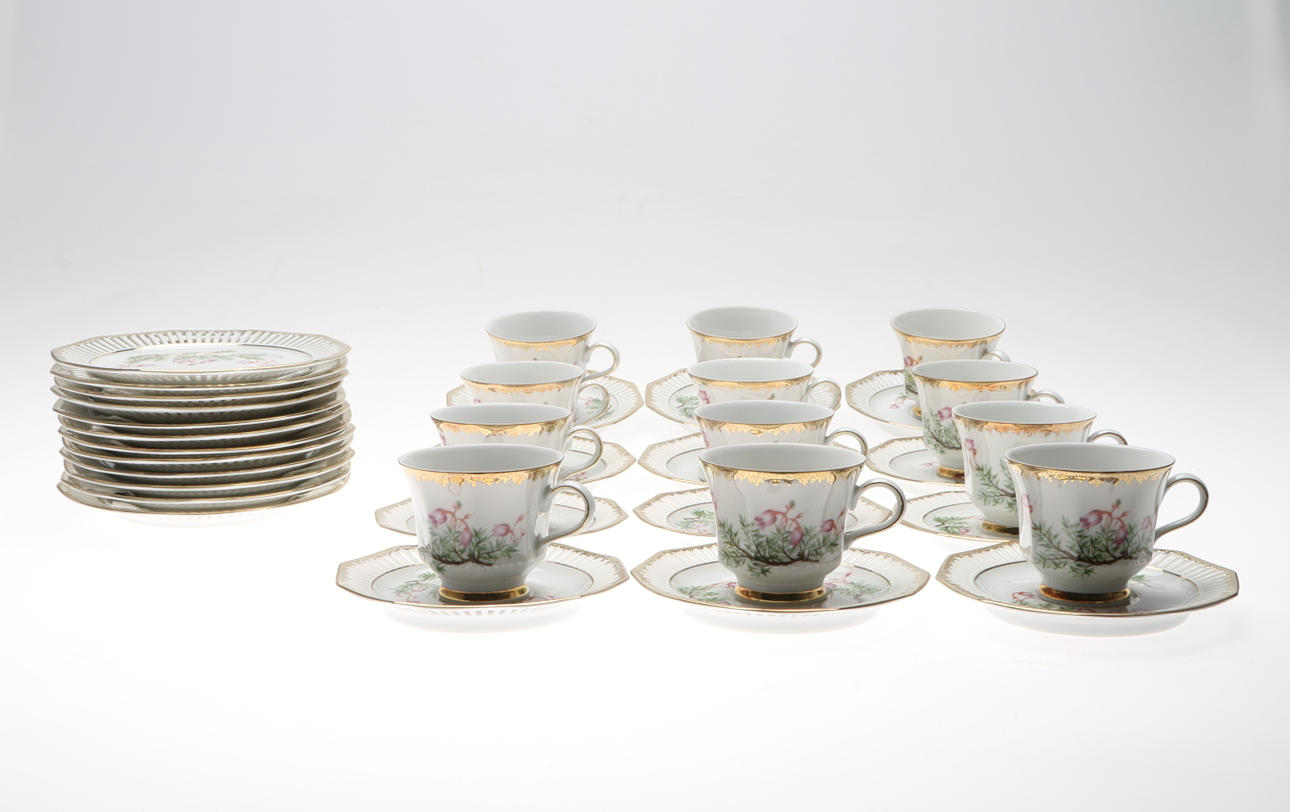 KAFFESERVISDELAR, 36 st, Flora Alpina, Nr 3, Phyllodoce Caeruela, Svaneholm.