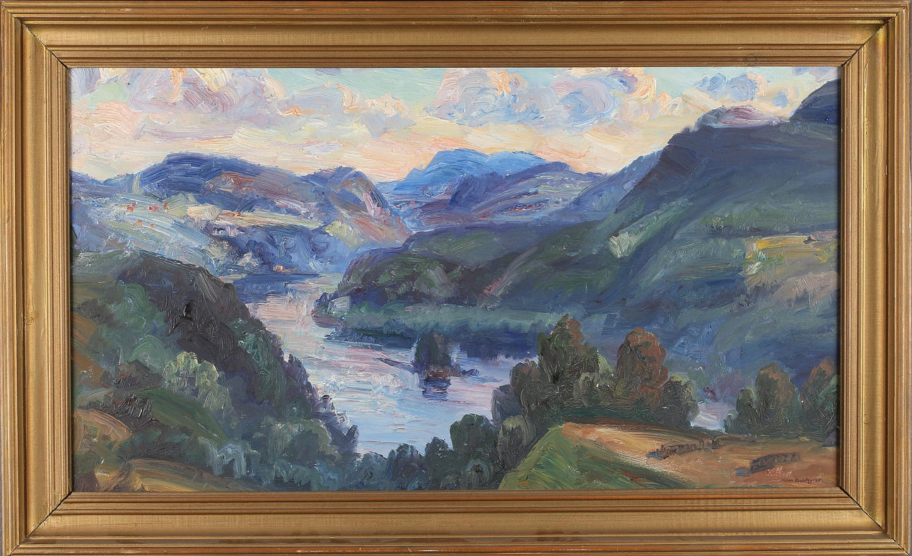 BROR DAHLQVIST. Olja på pannå, signerad.