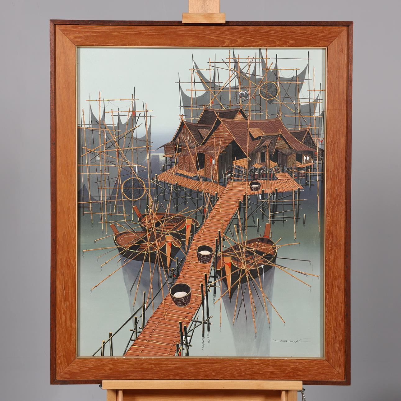 SANONG SAIBOON. OIL ON CANVAS, signed.