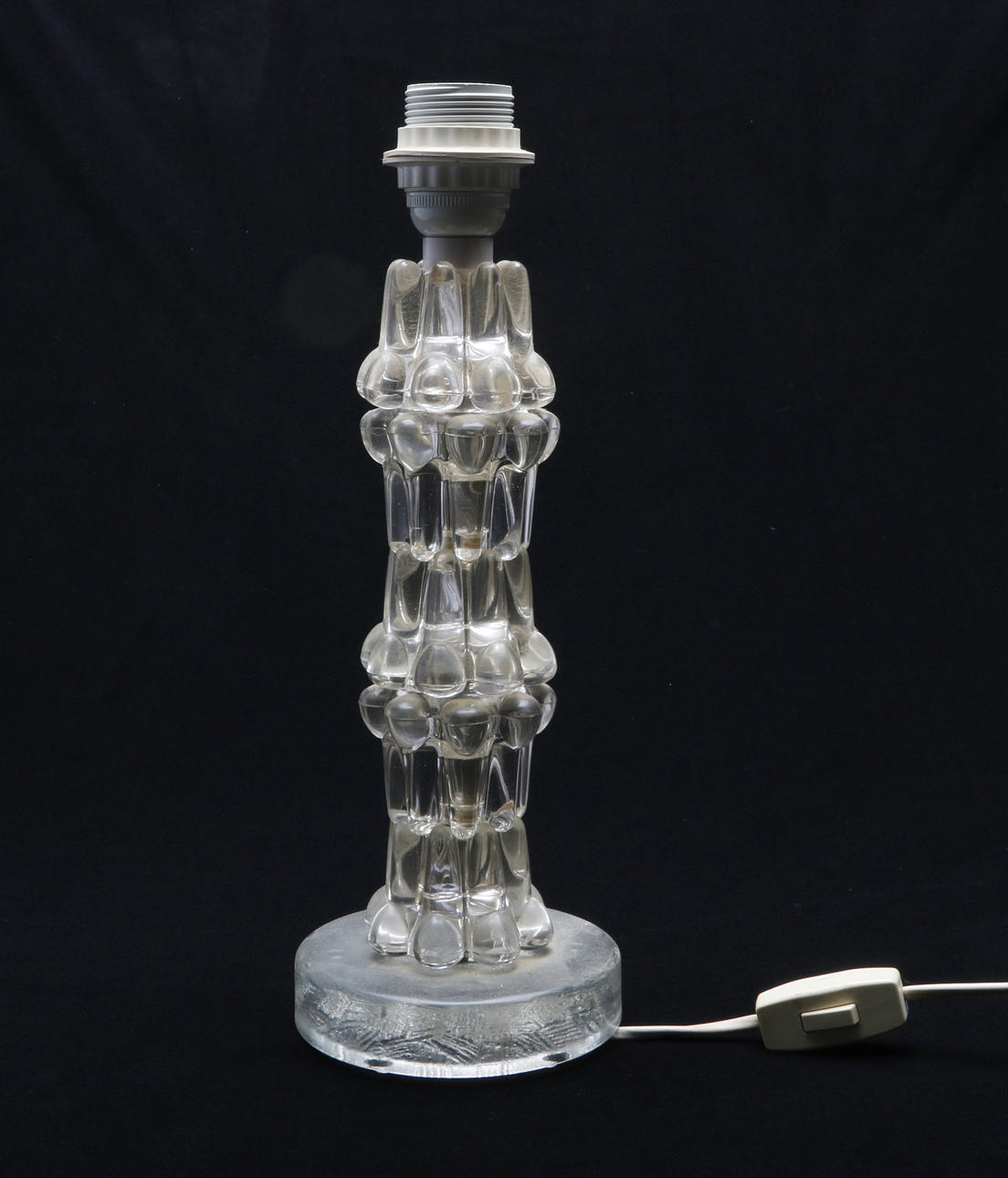 LAMPFOT, glas, 1900-tal.