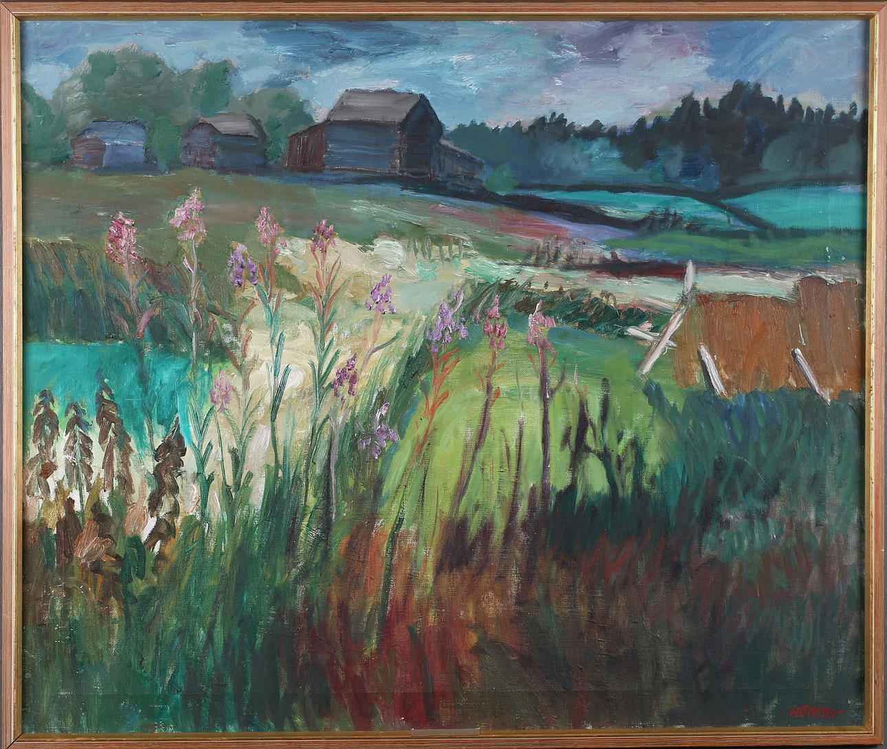 HANS ERIK ÖBERG. Olja på duk, signerad.