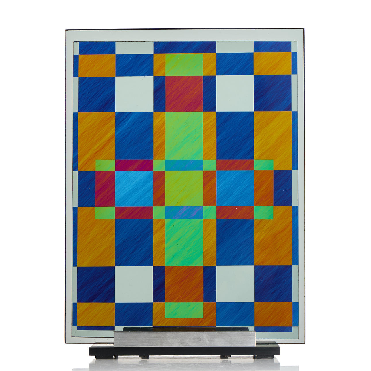 ERIC H. OLSON. Optochromie- B2, signiert, Glas.