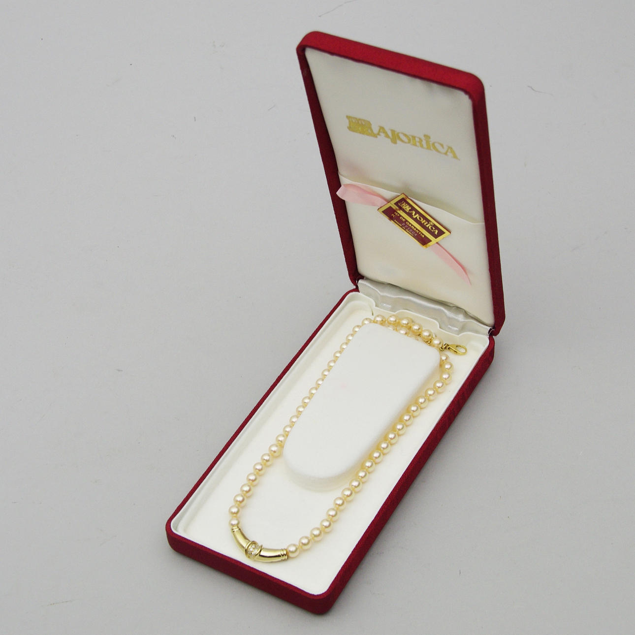 PÄRLCOLLIER, Mallorcapärlor/silver.