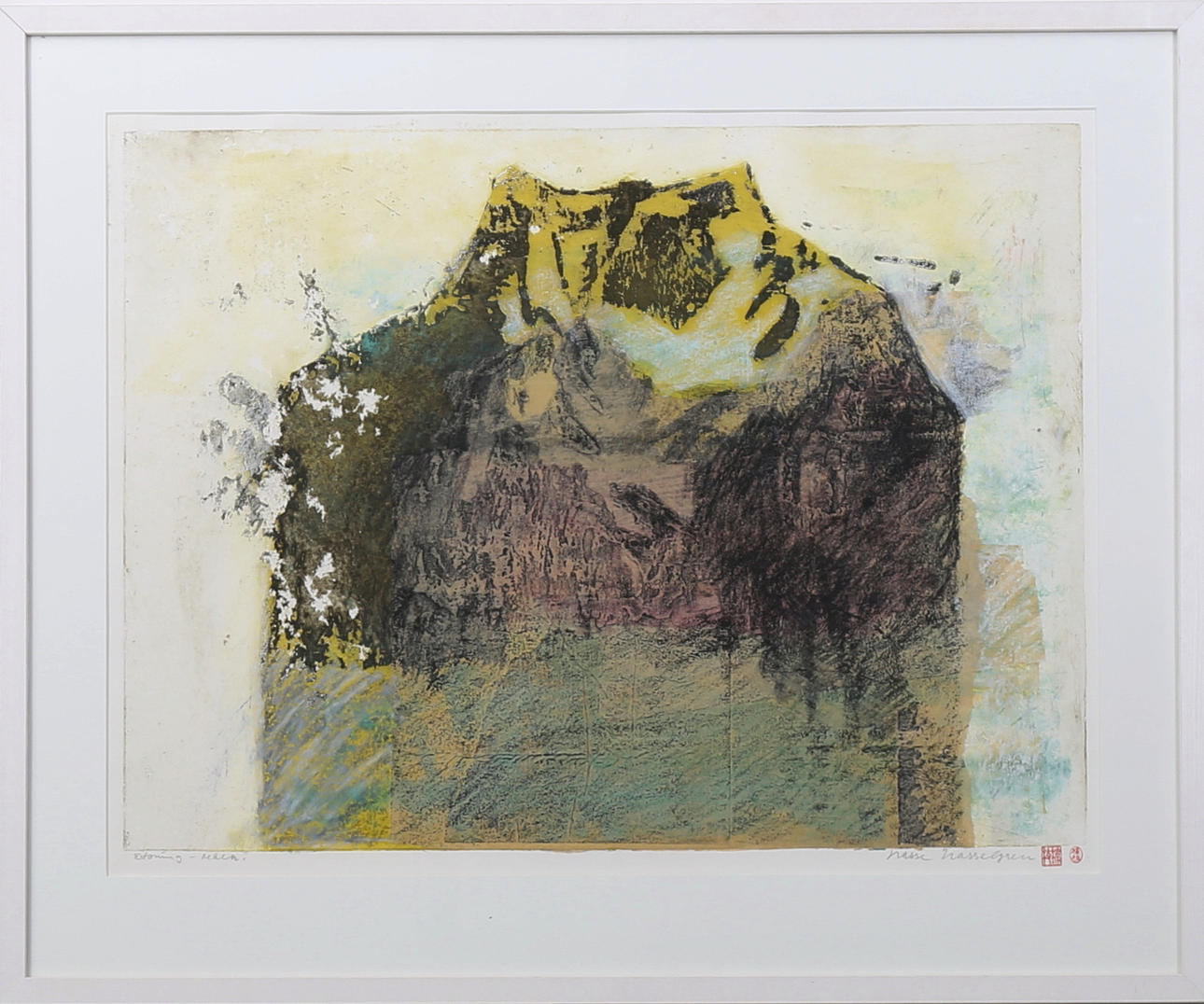 HASSE HASSELGREN. Måla, färgetsning, singnerad.