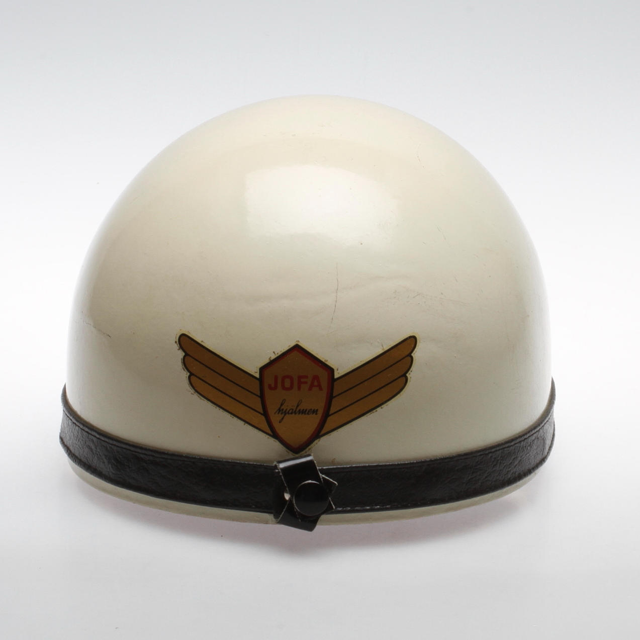 MOPEDHJÄLM, "JOFA-hjälmen", omkring 1900-talets mitt.