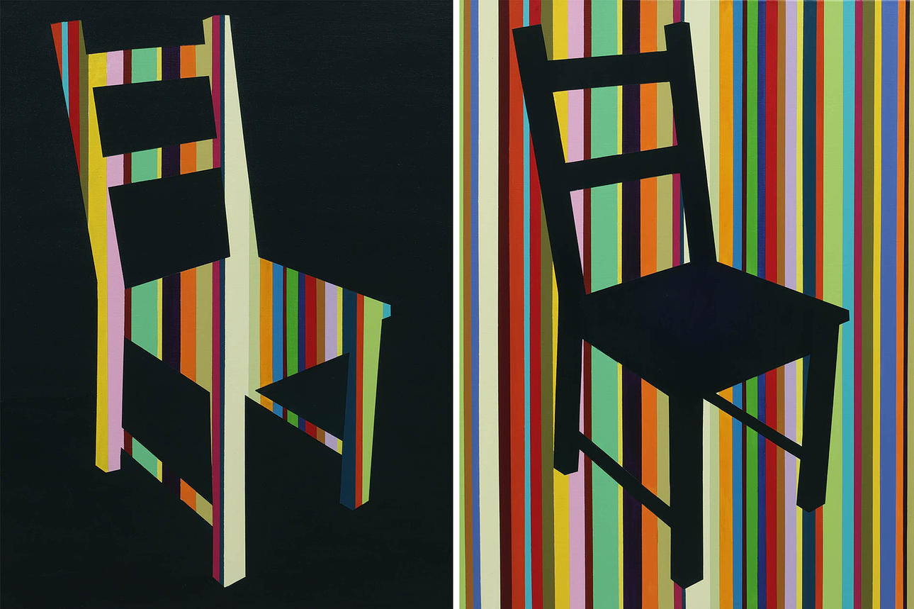 PIA NOACH F. 1961. Compositions. “Ivar chairs I and II. , the clippings. Denmark 2023. (2nd).