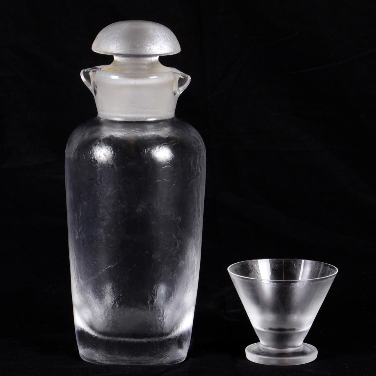 GLASSERVIS, 12 delar, "Iced", Vicke Lindstrand, 1930-tal.