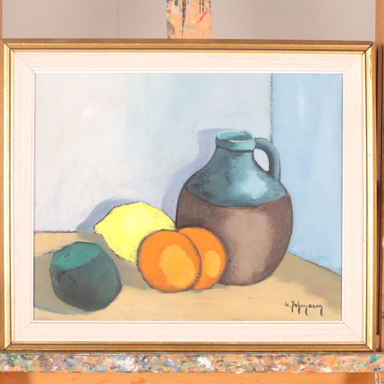 LEIF JOHANSSON. OIL ON CANVAS, signed.