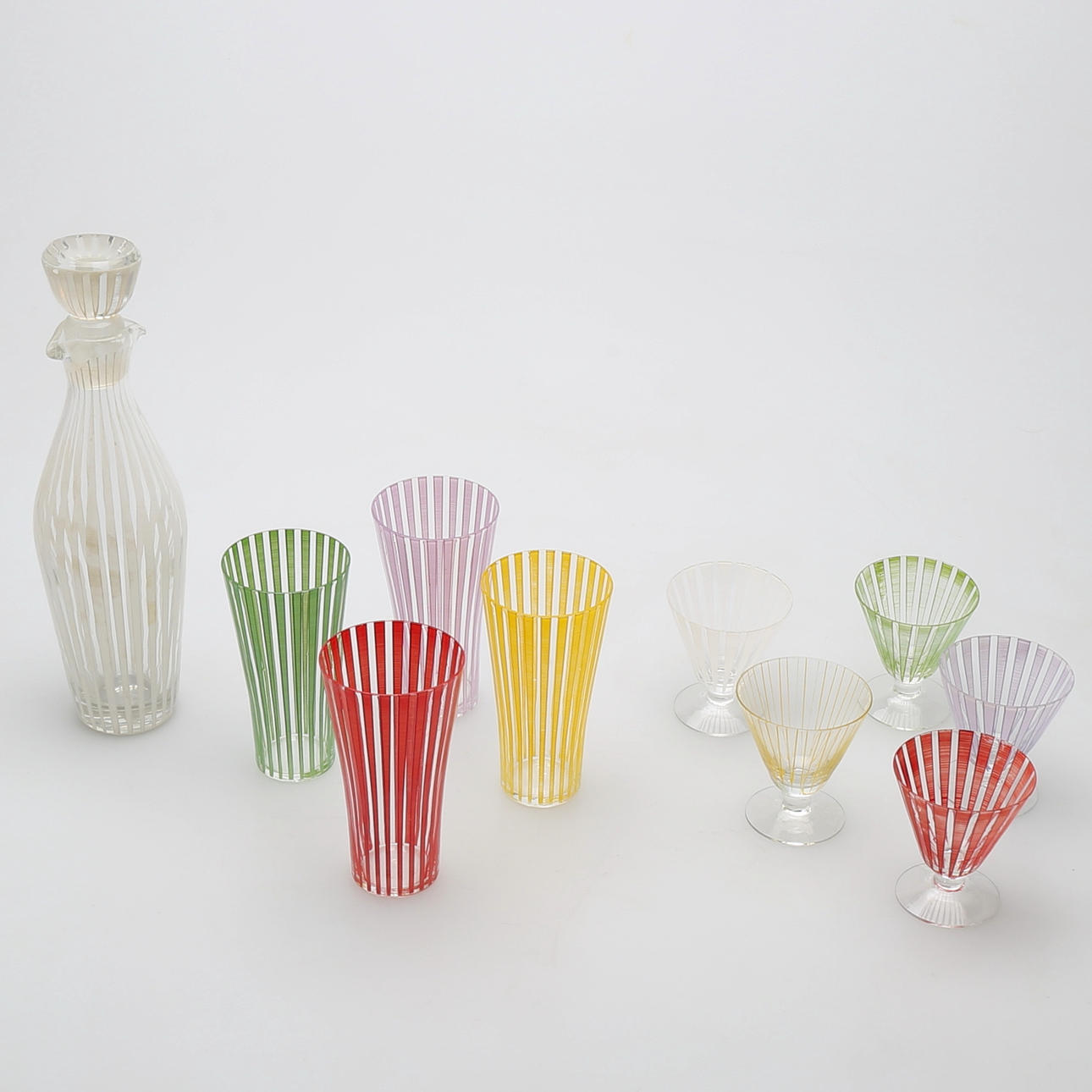 GLASSERVISDELAR, "Strikt", 10 st, Bengt Orup, Johansfors.