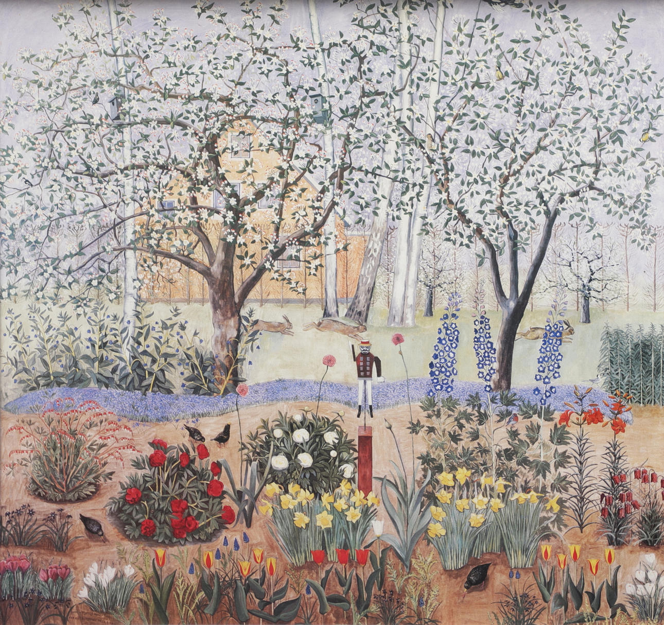 SVEN LJUNGBERG. Blomstrande trädgård, tryck.