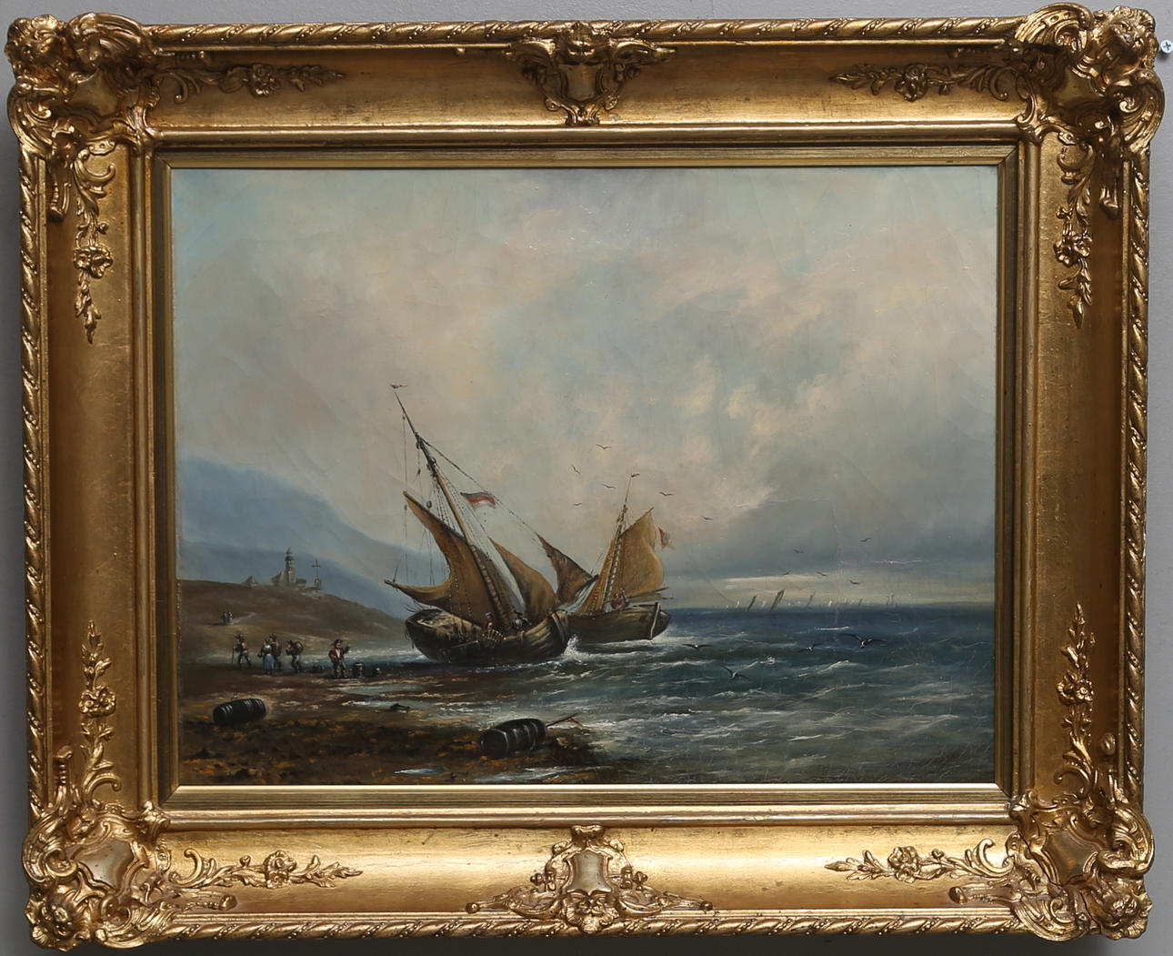 OIDENTIFIERAD KONSTNÄR. Olja på duk, 1800-tal, osignerad.