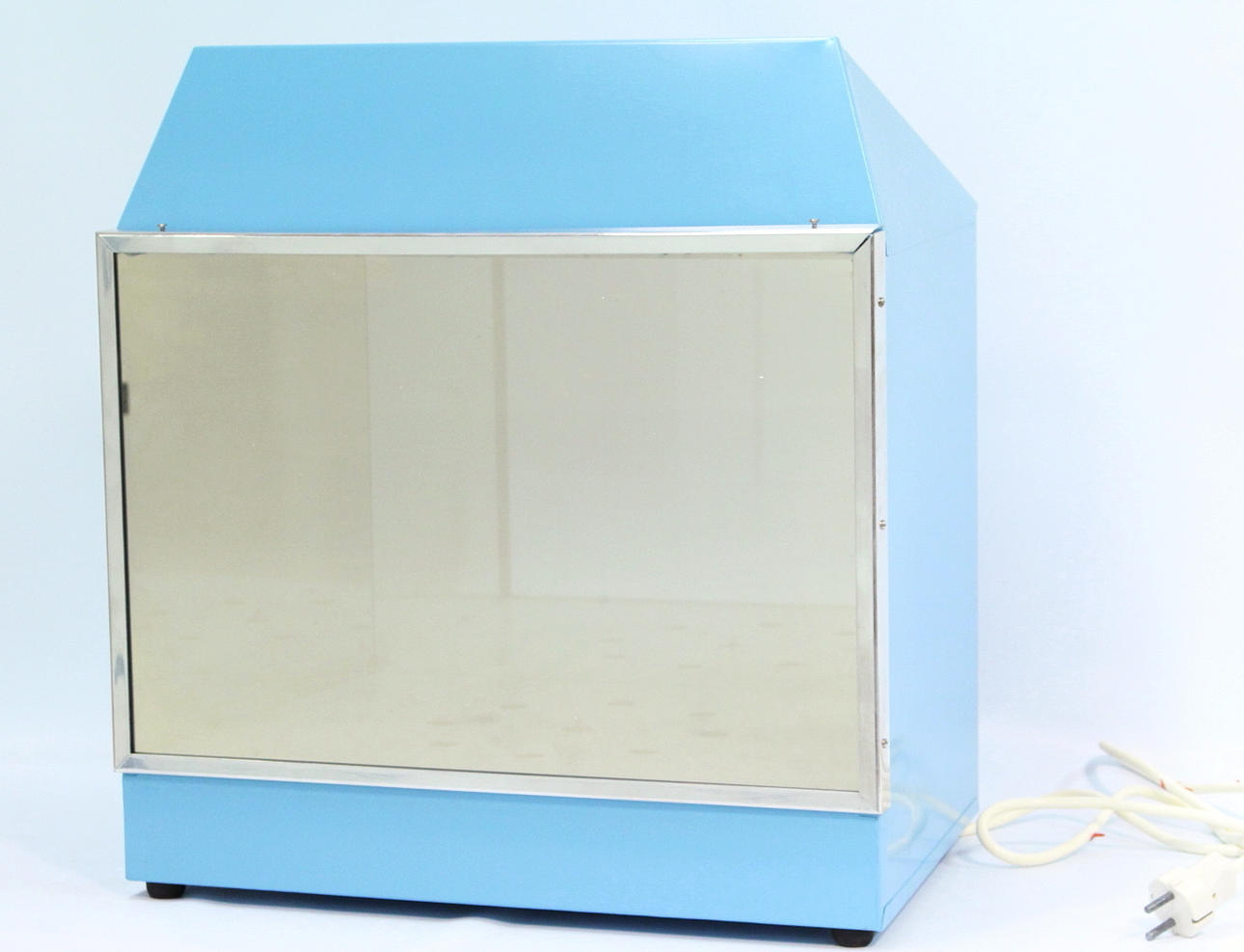 DISPLAYSKÅP, med roterande platta, Felix maskinfabrik, 1970-talet, Danmark.