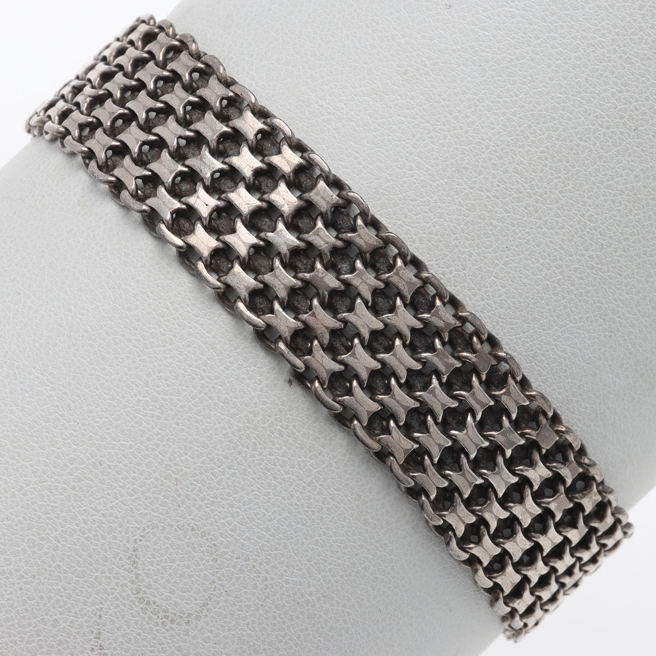 ARMBAND, silver, X-länk.