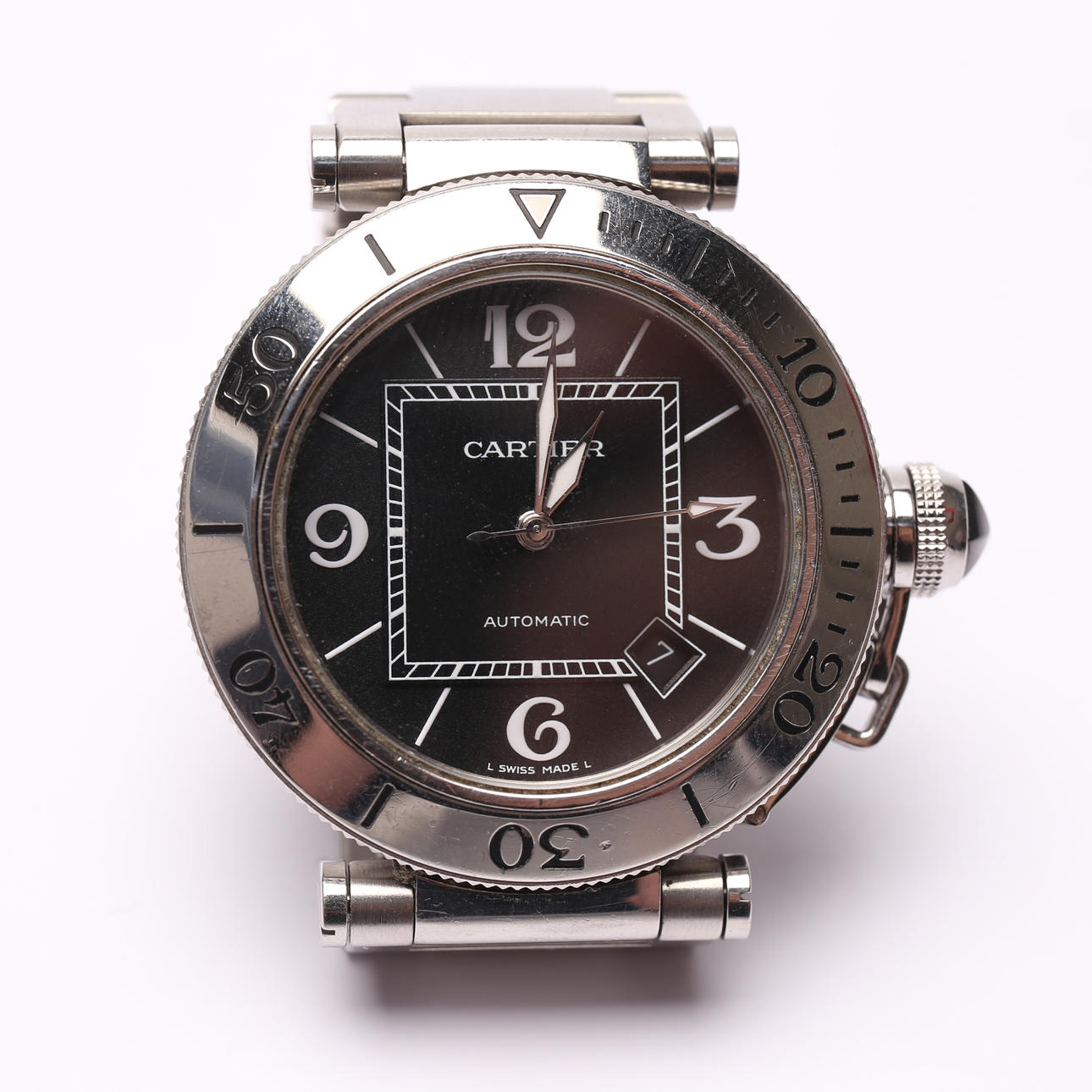 CARTIER, “Pasha”, ref2790, Seatimer, automatic.