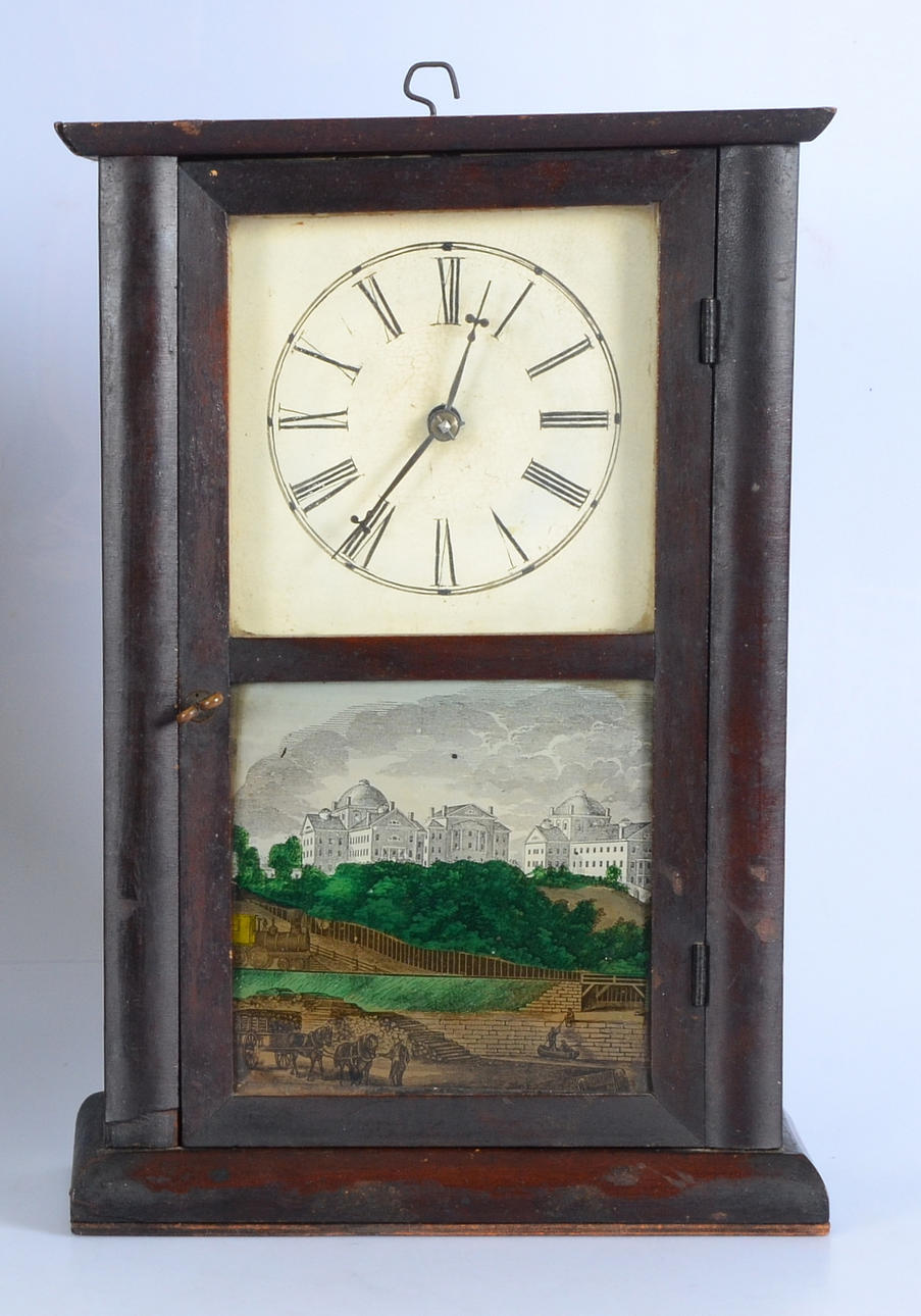 AMERIKAUR, väggur/bordsur, 1800-talets andra hälft.