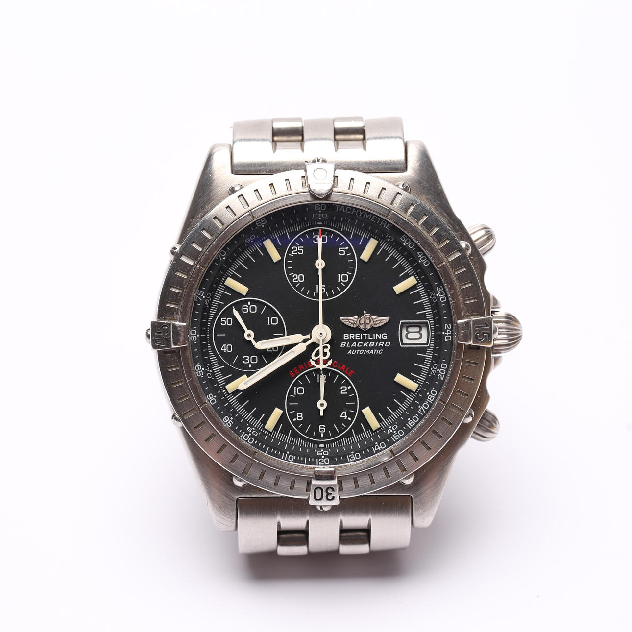 BREITLING, “Blackbird”, A13350, Steel, automatic, approx 39mm.