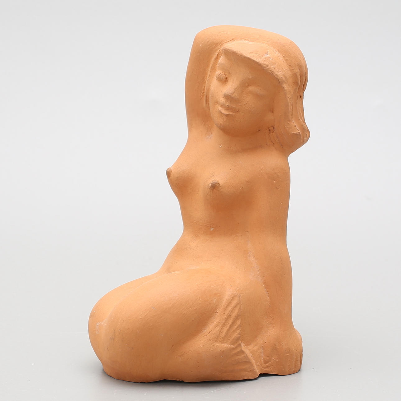 ARVID KÄLLSTRÖM. Sjöjungfru, lergods, signerad.