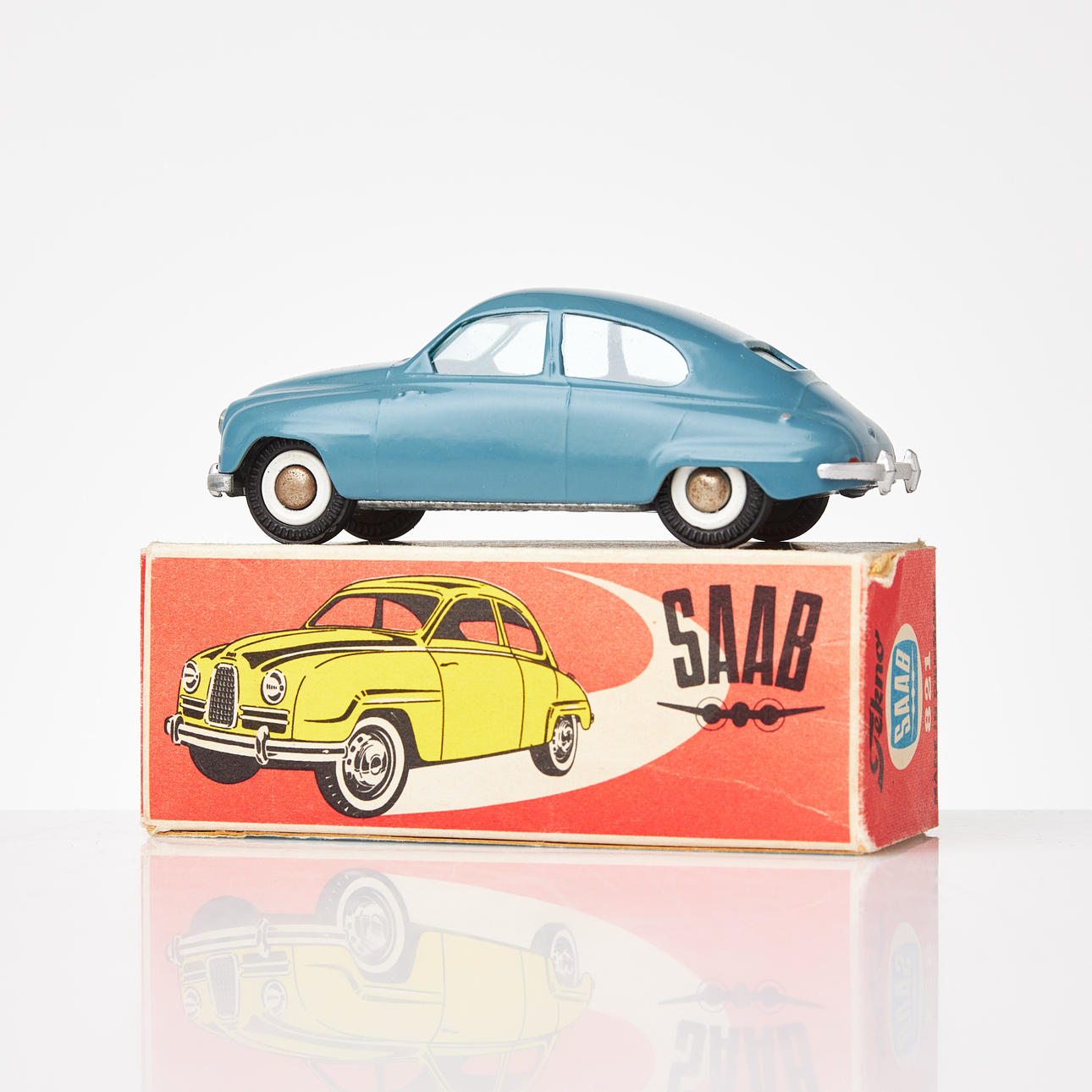MODELLBIL. "SAAB 93", modell 821, Tekno Danmark, i originallåda.