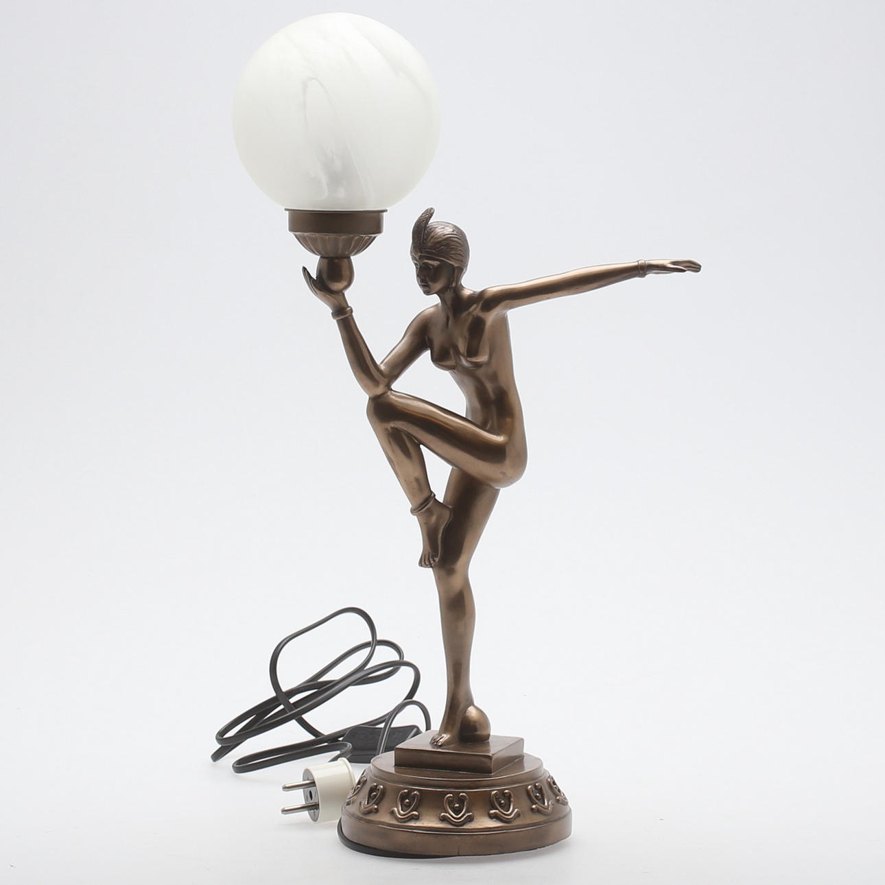 BORDSLAMPA, Art Deco-stil, konstmassa/glas, sent 1900-tal/samtida.