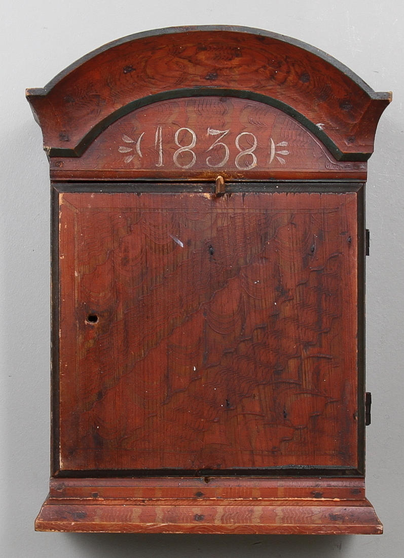 VÄGGSKÅP, allmoge,1838.