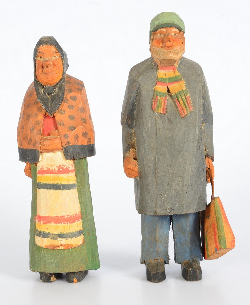 KJELL HALLONSTEN. Träfigurer, 2-stycken.