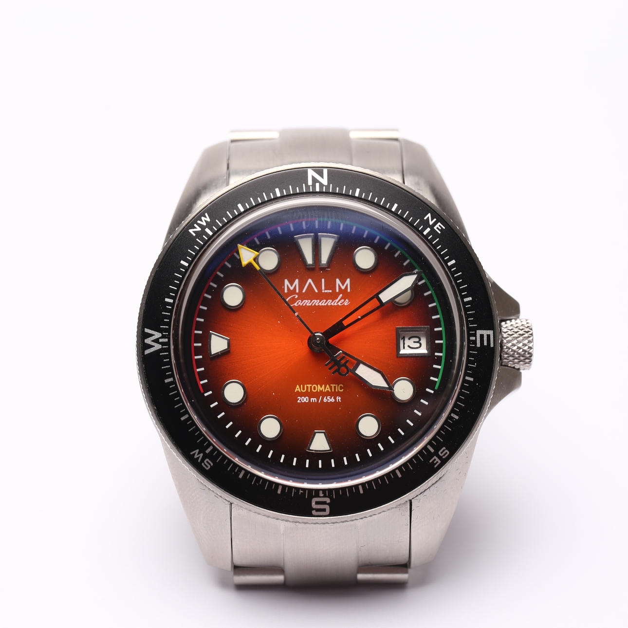 WRISTWATCH, “Commander”, Orange, approx 40mm, automatic, MALM. Clocks ...