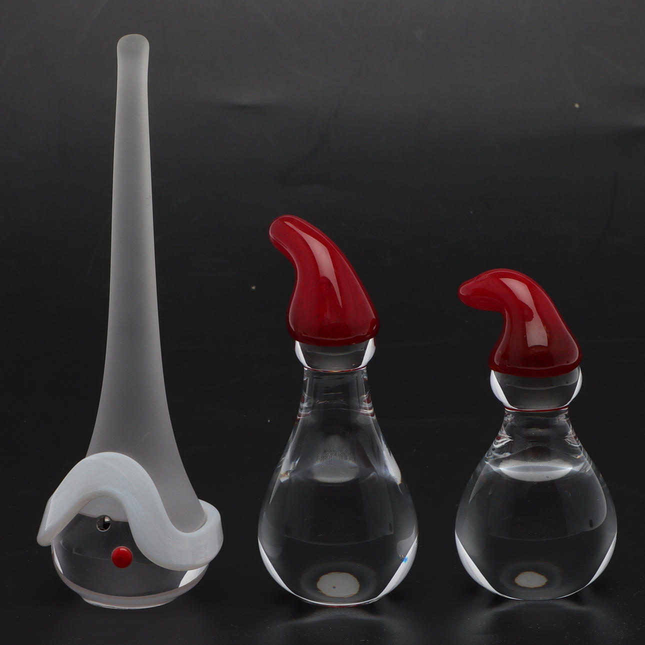 TOMTAR, 3 st, konstglas, Strömbergshyttan & Skruf. Glas - Konstglas ...