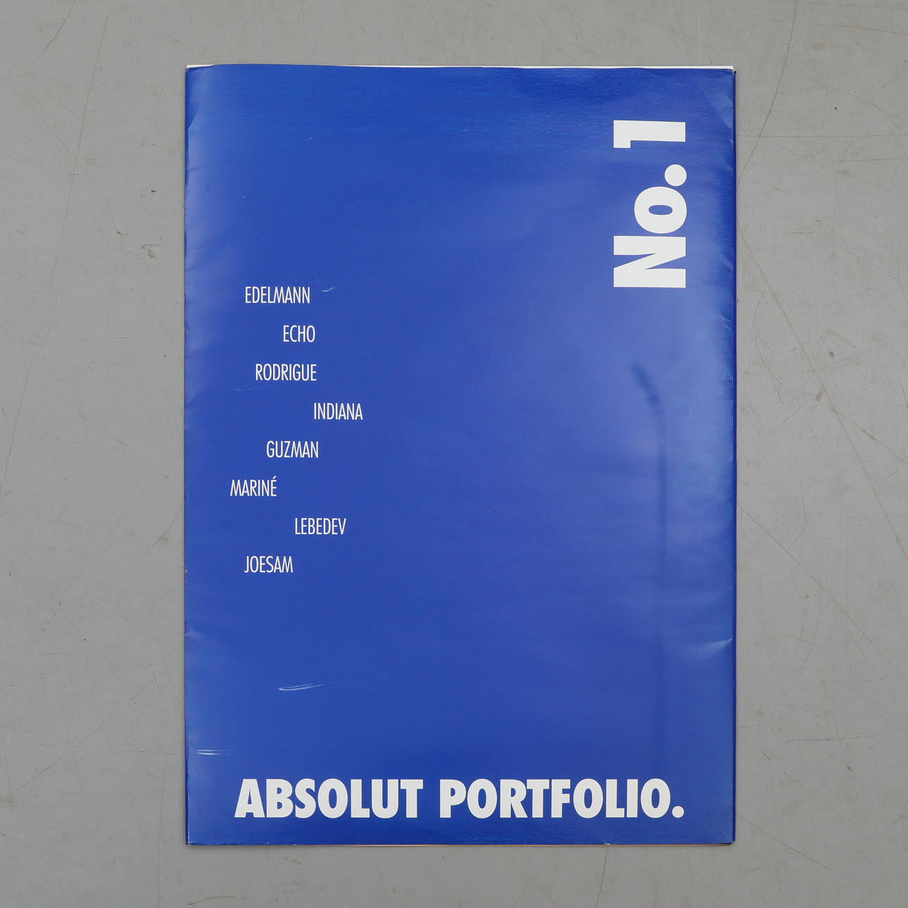 GRAPHIC FOLDER, “Absolut portfolio no 1 “, Absolut vodka, color offset prints by Yrjö Edelmann and Gilberto Guzman, among others.
