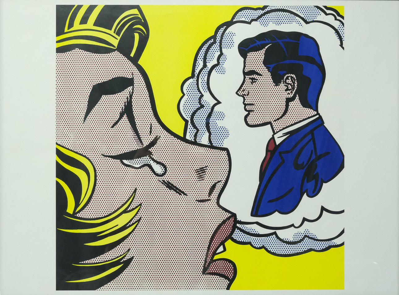 ROY LICHTENSTEIN. LITHOGRAPHIC PLAN. “THINKING OF HIM”.