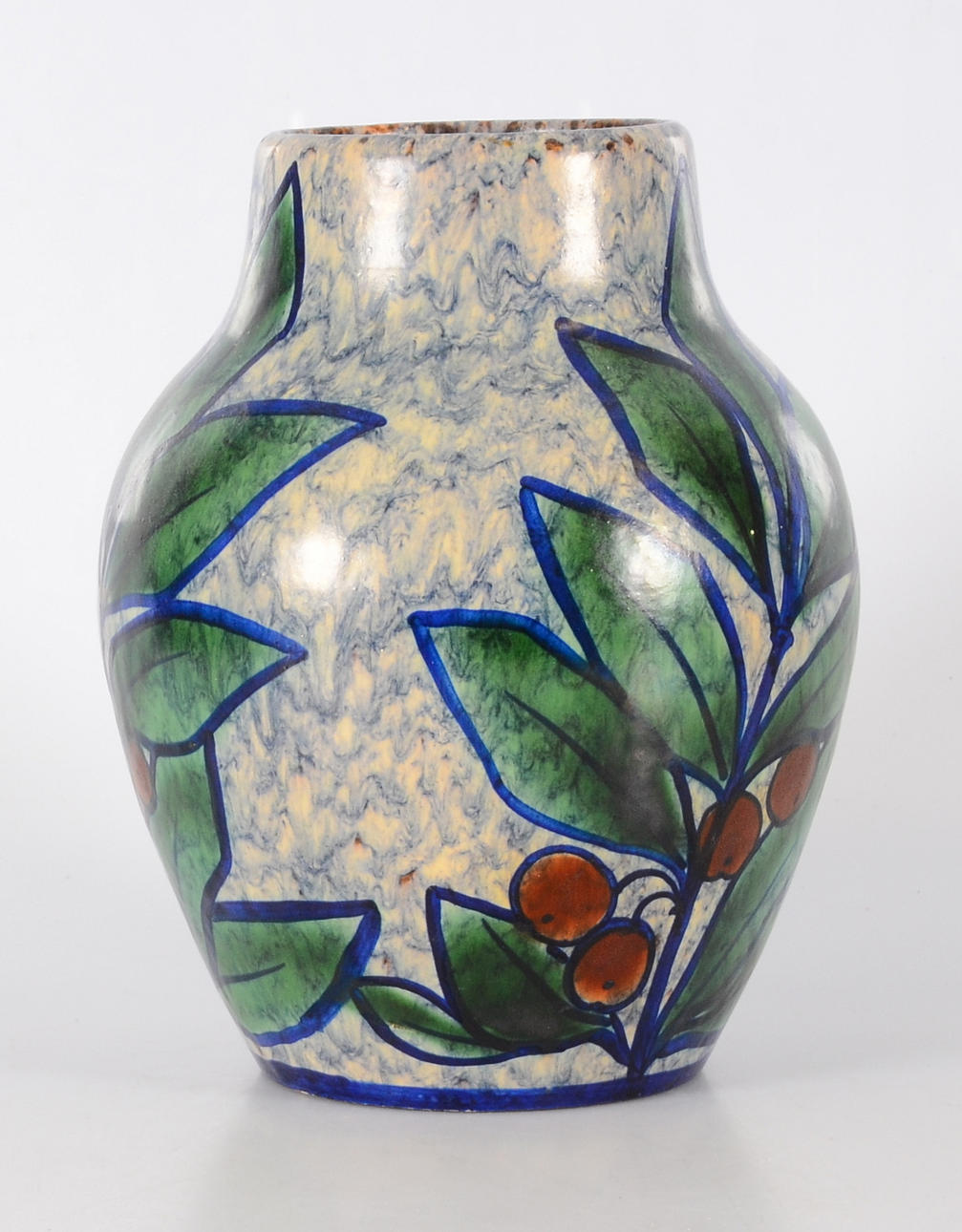 VAS, glaserat lergods, Uppsala Ekeby, märkt 1015.