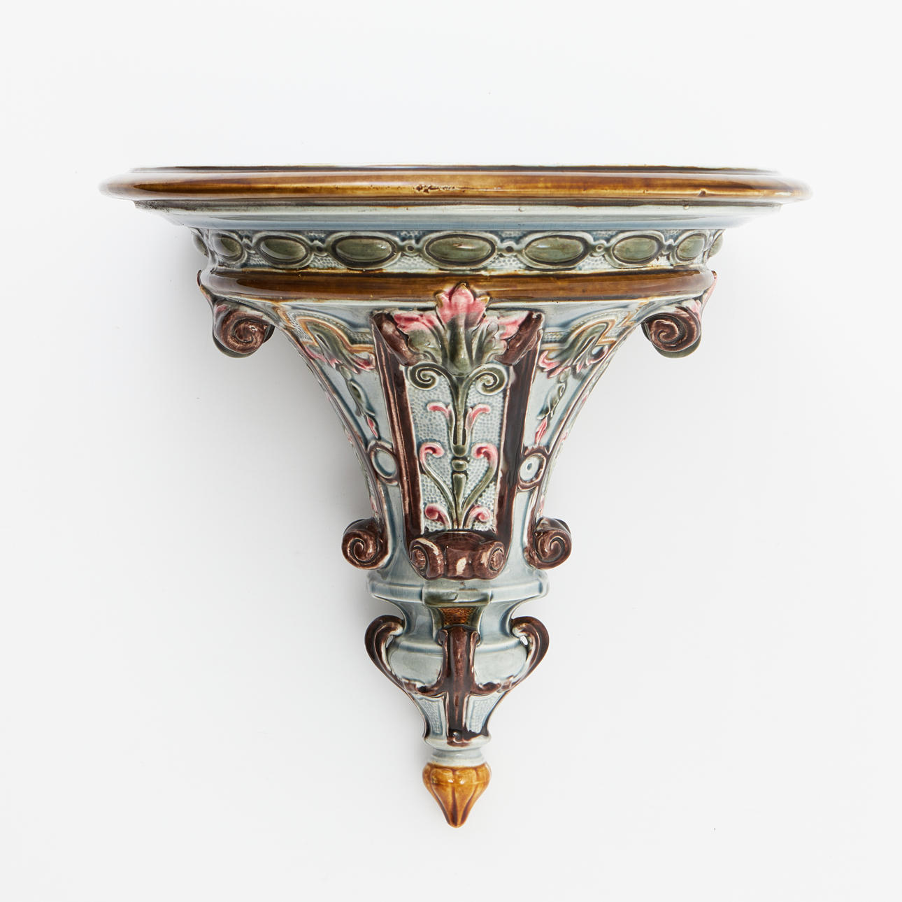 A majolica console, Rörstrand. First half of the 20th century. stamped at the back.
