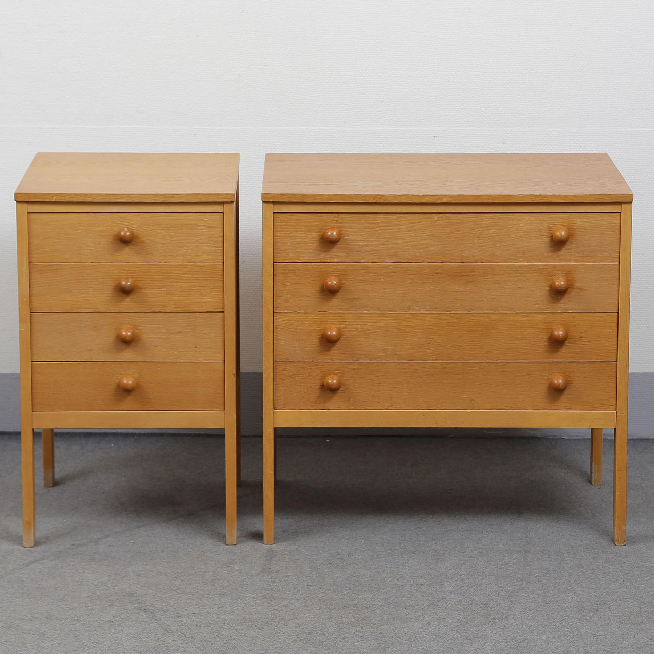 2 BYRÅER, 4-LÅDOR, EK.