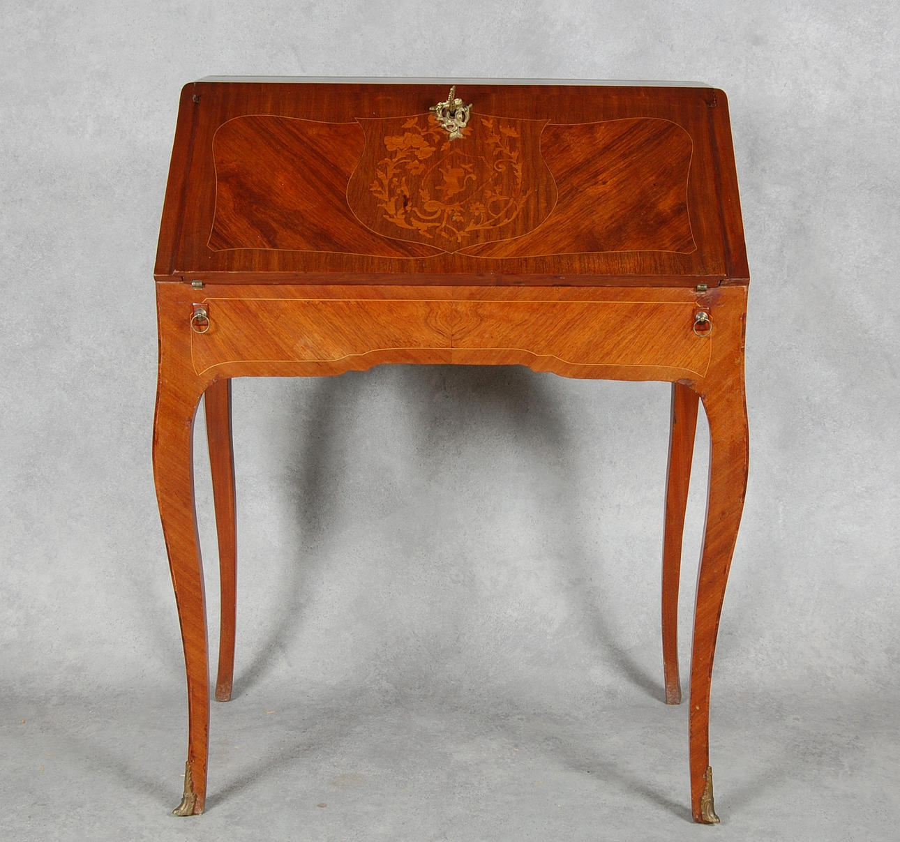 DAMSEKRETÄR, rokokostil, med intarsia, Frankrike,1900-tal.