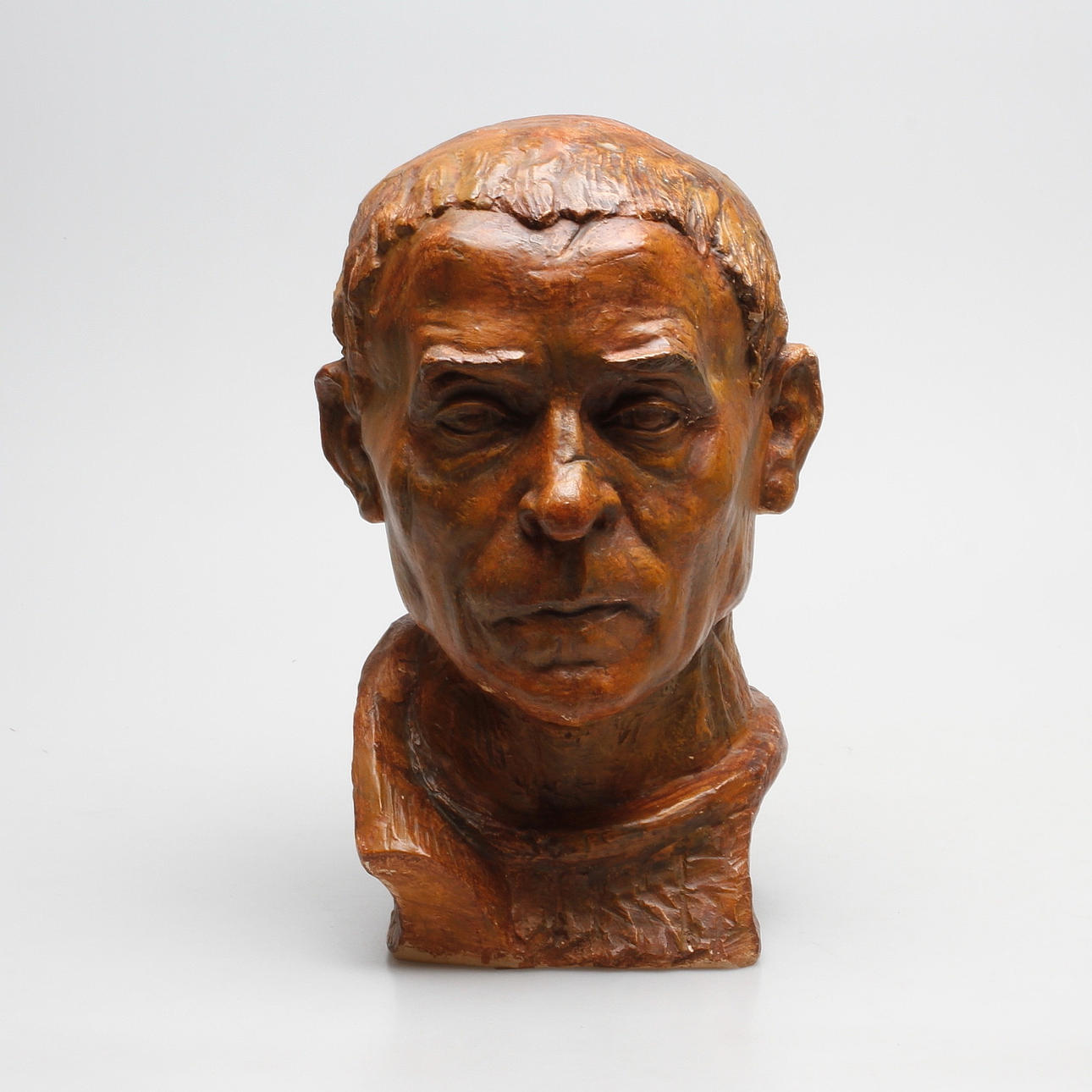 DAVID WRETLING. Skulptur, patinerad gips, signerad.