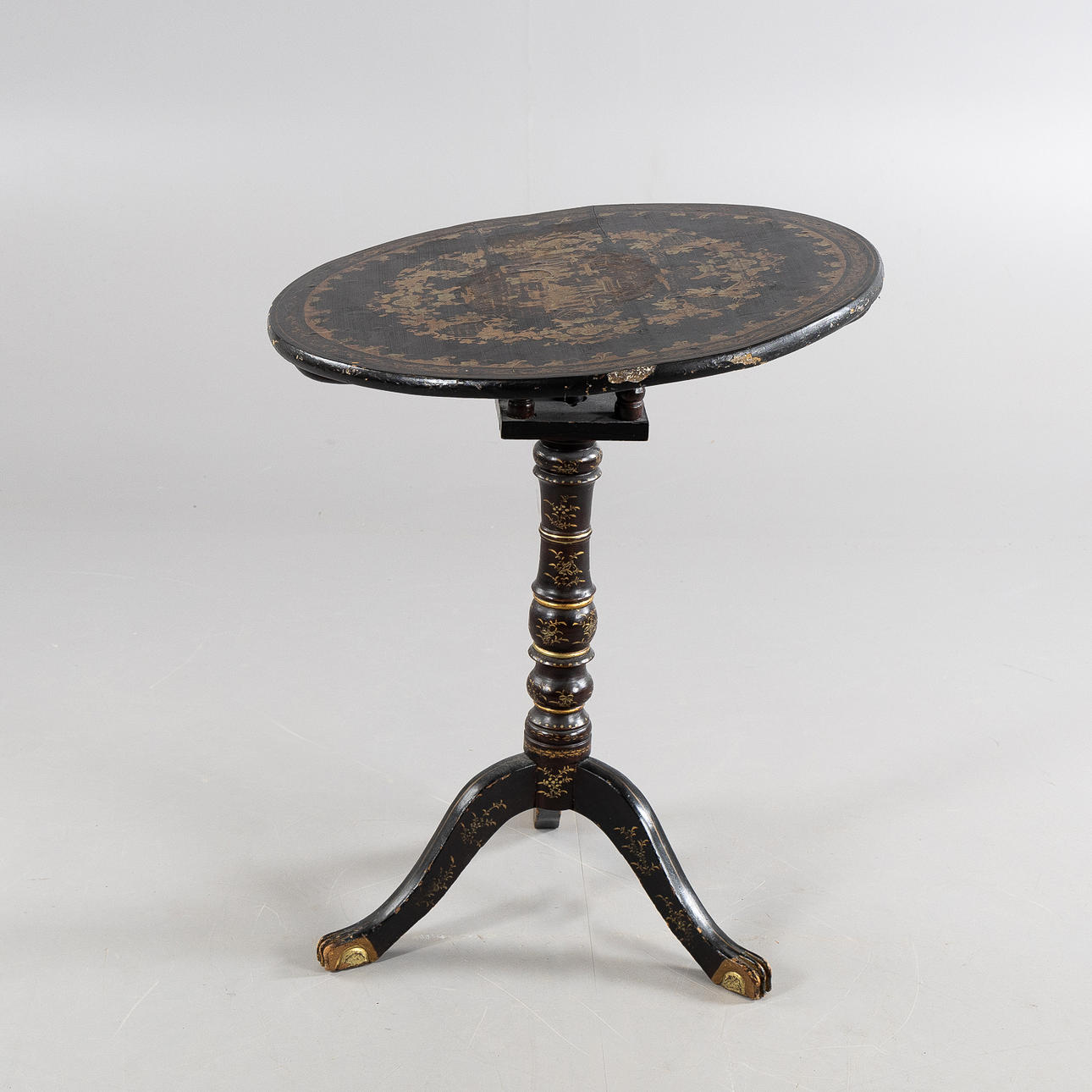 A folding table, Chinese motif, 19th century.