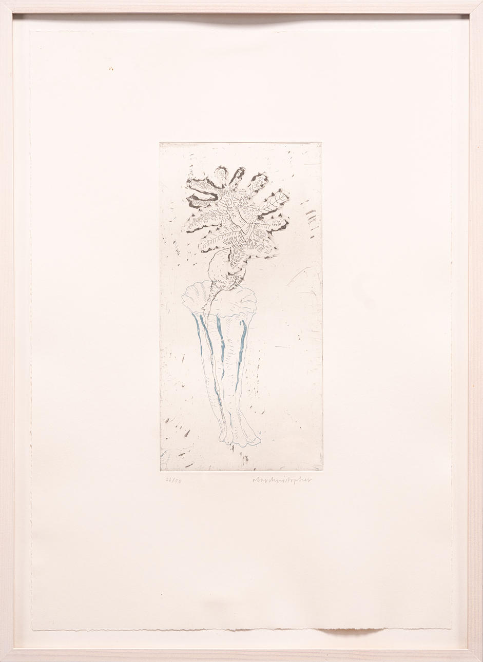 OLAV CHRISTOPHER JENSEN. Farbradierung, signiert.