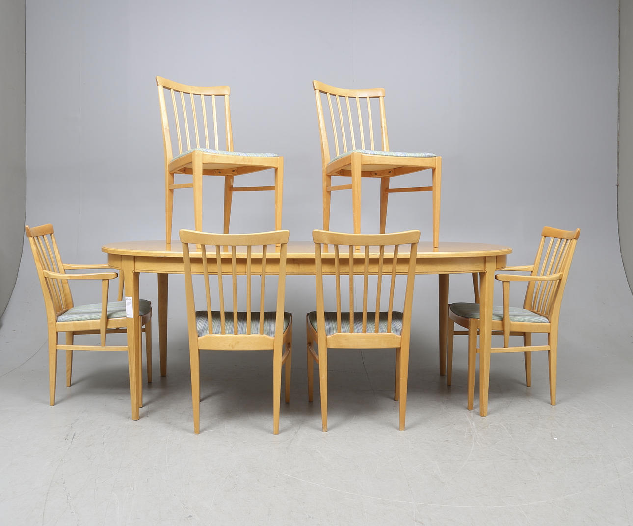 MATSALSMÖBEL, 7 delar, Björk. "Herrgården", Carl Malmsten.