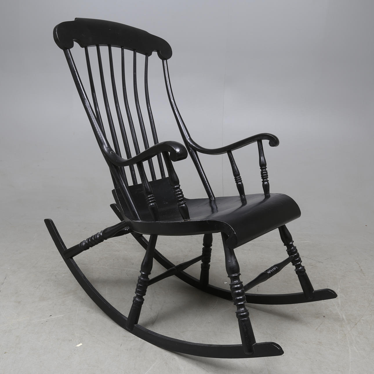 GUNGSTOL, svart, 1800-tal.