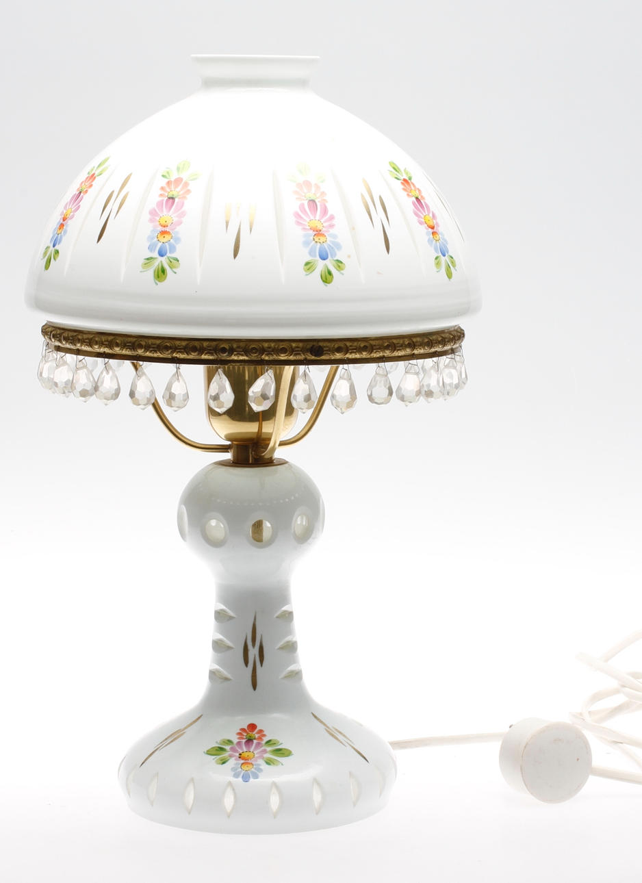 BORDSLAMPA, glas, 1900-talets andra hälft.