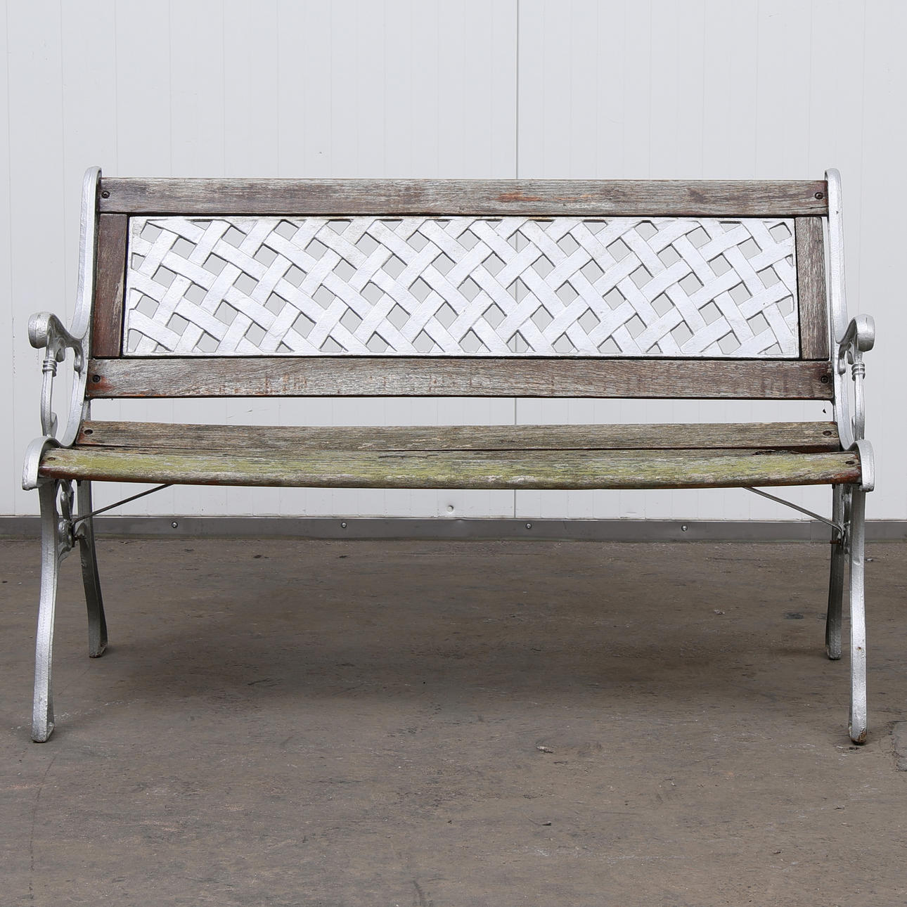 HAVESOFA, malet støbejern & træ, 20. århundrede.