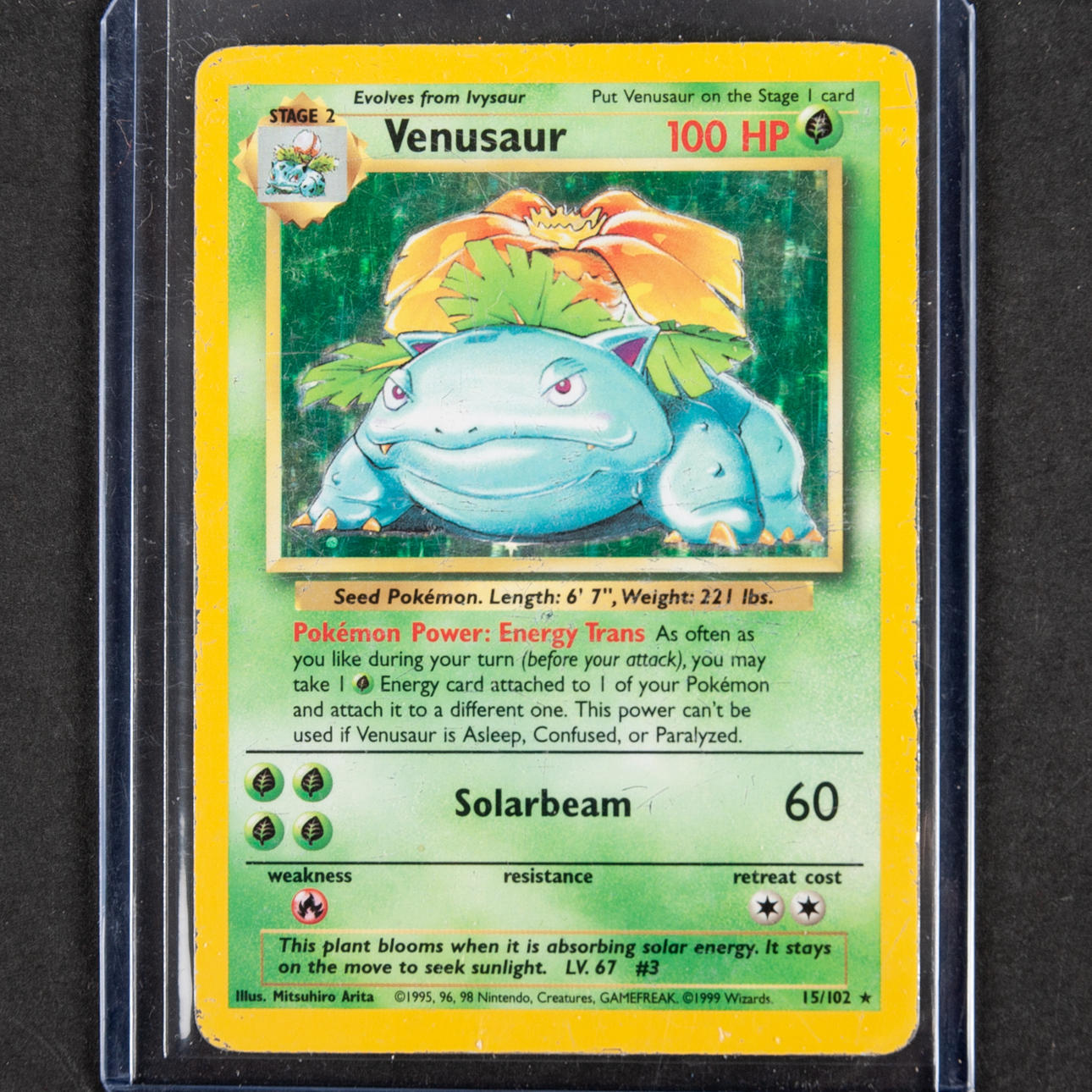 POKMON CARDS - Venusaur Base Set 15/102 Holo Rare. Toys - Toys - Auctionet
