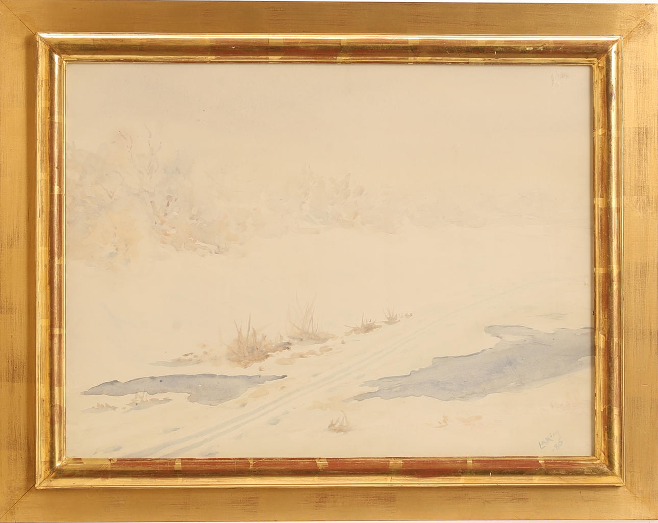 LAURITZ ANDERSEN RING. Watercolour, signed -80.